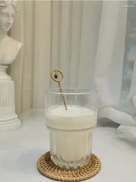 Кружки Японский Креативный Instagram Стеклянная чашка Завтрак Молоко Сок Кофе Лед Американский латте Напиток