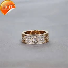 Anelli a fascia Vite Anelli d'amore per donna Fede nuziale di fidanzamento Moda placcata Argento oro Anelli Promessa Bague Personalità Coppia Stile Gioielli di lusso Popolare