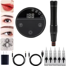 Macchine per tatuaggi digitali Professional Microneedles permanente trucco rotante hine kit tatuaggi derma penna per eyeliner labbro eyeliner per sopracciglia