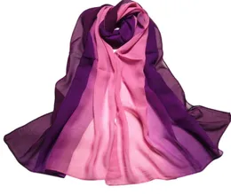 Весь Feitong модные женские градиентные цвета длинные накидки Sacrf женские летние шаль шифоновый шарф пляжные шарфы платок Femme7674704