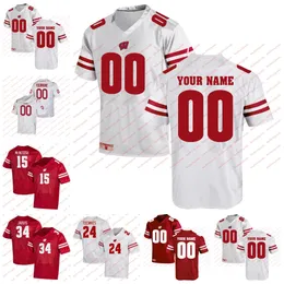 Niestandardowe Joe Schobert James White Wisconsin Badgers piłka nożna Ryan Ramczyk zszywana męska młodzież 66 Beau Benzschawel 61 Tyler Biadaszdagger Jerseys