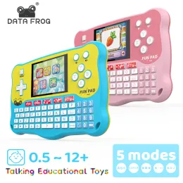 Players DATA FROG Baby Tablet Kids Early Learn Education Machine Toddlers Speak Spell Language Electronic Toys Handheld Game Console