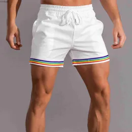 Herrenshorts Fashion Man Rainbow Male Shorts 240226