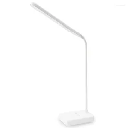 Table Lamps LED Desk Lamp Flexible Dimmable Contact USB Rechargeable Light Eye Protect Bedside Reading