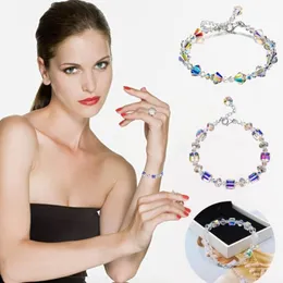 Nyligen norra ljusarmband Romance Sparkling Crystals Armband för Women Girls Link Chain Armets Dod88612378