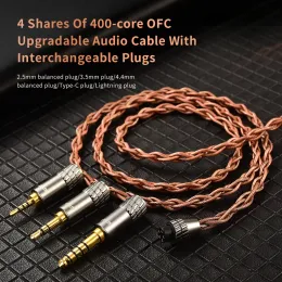 Zubehör OFC Upgrade Audio-Kopfhörerkabel Metall-HIFI-Draht 2,5/3,5/4,4 mm 2Pin für Qkz Tiandirenhe CVJ 400 Core