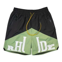 شورت Rhude Shorts Shars Shorts Rhude Shorts Mens Shorts Fifth Mens Thud Rhude Shirt فضفاضة أزياء مريحة Rhude Men Men Men 9683