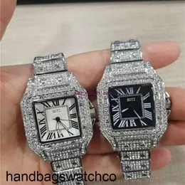 2024 Carteers Er High Quality Mens Women Watch Full Diamond Iced Out Strap Designer Watches Quartz Movement Couple Lovers Clock Wristwatch zc