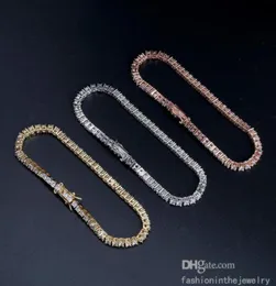 Tennisarmband designer diamantarmband för kvinnor lyxiga smycken gåva 3 4 5 6 mm 7 8 tum mode moissanite vit guld zirkon 1492407
