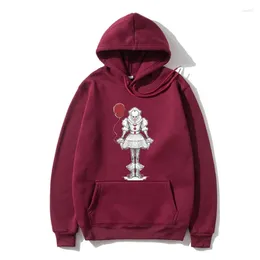 Erkek Hoodies Pennywise 'It' Korku Filmi Dış Giyim Premium Pamuk Hoody Kadınların All Sonbaharları Nefes Alabilir