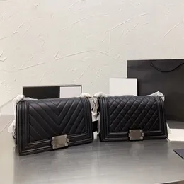 Messenger -väskor av högsta kvalitet kvinnor mode franska designer kedja axelväska klassisk quiltad kaviar lyxig crossbodybag plånbok t253g