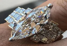 女性のための婚約パーティー馬の目CZリング2019ファッションウェディングリングUSサイズ610 bijoux femmeギフトガールフレンドジュエリー7347522