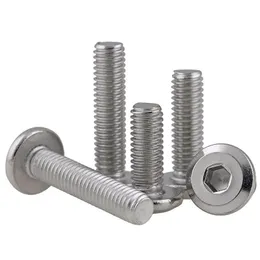 Bolts Wholesale 304 Stainless Steel Flat Round Head Furniture Screw Accessories Beveled Hexagonal Screws Chamfered Drop Delivery Offic Otpsv