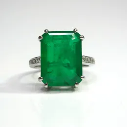 Pierścienie Kqdance Stworzyło 12*16 mm Emerald Paraiba Tourmaline Pariba Klejnot Diamentowe pierścionki z zielonymi/niebieskimi kamiennymi biżuterią dla kobiety 2021