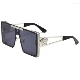 Sunglasses 2024 Modern Personality Square Big Cool Fashion Men Women Retro Luxury Design Sun Glasses UV400