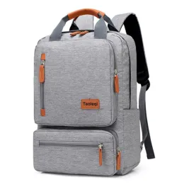 Mochila casual negócios mochila para homens luz 15 polegada saco para portátil 2023 à prova dwaterproof água oxford pano senhora antifurto mochila de viagem cinza