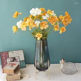 Decorative Flowers Artificial Fake Chrysanthemum Silk Long Stem Home Garden Table Wedding DIY Party Bridal Bouquet Decor