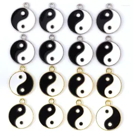 Charms 15Pcs 21 18MM Fashion Tai Chi Bagua Pendant Charm Men And Women Suitable For Necklace Key Chain Production Supplies Accessories
