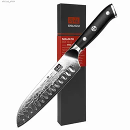 Кухонные ножи SHAN ZU Santoku Knife Высокоуглеродистый японский VG10 67-слойный дамасский кухонный нож Нож Gyuto из нержавеющей стали G10 Ручка Подарочная коробка Q240226