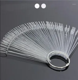 50PCS Clear Natural Fan shaped False Nail Tips Polish UV Gel Sticker Decoration Display Stick Gel Salon Tool Fake Nail Art Tips1824895