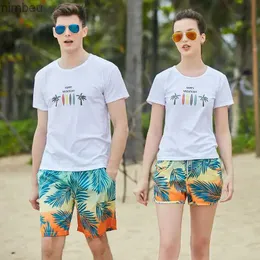 Shorts masculinos combinando casal maiô natação shorts homens swimwear mulheres bermuda surf troncos boardshort verão secagem rápida praia natação shorts 240226