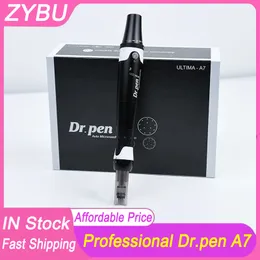 한국 Derma Pen Dr.Pen A7 전기 마이크로 니들 롤링 시스템 Dermaen 유선 눈썹 영구 메이크업 문신 총 2pcs 12pins 니들 카트리지 메소 요법