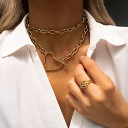 2021 neue Hohl Herz Choker Halsketten Für Frauen Ganze Aussage Halskette Herz Dainty Anhänger Einstellbare Halskette Geschenk Dropsh226w