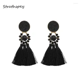 Kolczyki Dangle Strathspey Bohemia cekin koraliki Tassel for Women Oświadczenie Druzy Druzy Fashion Biżuter Prezenty Hurtowe