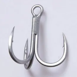 4X Triple Anchor Hooks Anti-Rust Coating Hand-Grinded Carp Fishing Hook Accessories For Sea Fish Lure Fishhooks #4-#50 Peche 240226
