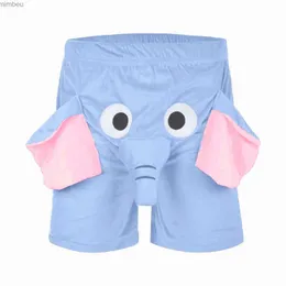 Men's Shorts Men Elephant Boxer Shorts Fun Novelty Humorous Shorts Underwear Animal Theme Boxers Shorts Gifts For Men Elastic Loose Shorts 240226