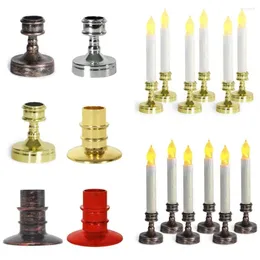 Candle Holders 6PCS Plastic Candlestick Base Dinning Table Decor Stick Wedding Party Supplies Festival Home Accessories