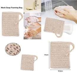 Natural Exfoliating Mesh Soap Saver Sisal Bag Pouch Holder For Shower Bath Foaming And Drying soap Clean Tools Brushes Sponges Scr9199383
