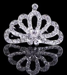 2021 Shiny Rhinestone Hair Clip Small Girls Diadem Crown Tiara Children Head Jewelry Accessories for Ornaments Baby Hairpin6399888