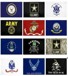 US Army Flag USMC 13 Styles Direct Factory Wholesale 3x5fts 90x150cm Skull Gadsden Camo Army Banner US Marines3394725