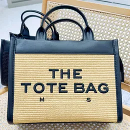 مارك The Tote Beach Weave 10A Bag Bag Women's Raffias Snapshot Luxurys Handbag Straw Pres