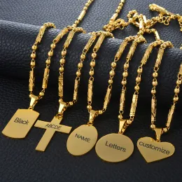 Ожерелья Anniyo, индивидуальное ожерелье с подвеской в виде букв для женщин и мужчин, индивидуальный принт, черное имя, ювелирные изделия, товары для дня рождения # 107621