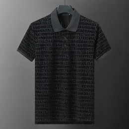 Mens Polo skjorta designer polos skjortor för man mode fokus broderi orm strumpor små bin tryck mönster klädkläder tee svart och vit herr t -shirt#041