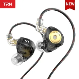 Kulaklıklar TRN MT1 MAX INEAR Kablolu Kulaklık Monitörü Üretimi Çift Mıknatıs Dinamik Sürücüsü Ayar Anahtarları HiFi Kulaklık İptal Etme
