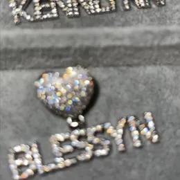 Niestandardowa nazwa mini litery sercowego Numer Naszyjnik dla mężczyzn Prezenty Prezenty Cubic Zirkonia Naszyjnik Hip Hop Jewelry 239g