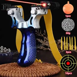 Estilingues de caça Esportes ao ar livre Caça Slingshot Laser de alta potência com objetivo de tração Slingshot Catapulta de alta precisão Jogo de tiro Prática YQ240226