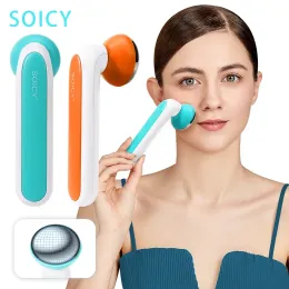 Massageador s40 rolo de gelo rolo de carimbo facial rotação de 360 graus globos de gelo antirrugas elevador facial cuidados com a pele massagem instrumento de beleza