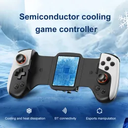 Gamepads JK02 Telescopic Gaming Joystick 2 in 1 Wireless Mobile Gaming Controller TypeC Semiconductor Heat Sink Gamepad For Switch IOS