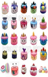 Kawaii jumbo kolorowe różne style truskawkowe ciasto jelenie ciasto squishy perfumy powolna symulacja wentylacyjna wentylacyjna Unicorn Cake Kids Toy3124448