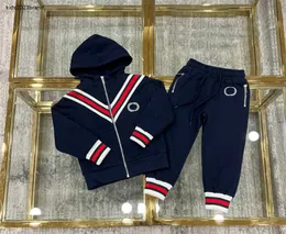 Nya Kids Tracksuits Multicolored Stripes Baby Jacket STOR STORLEK 100-160 SPRICING DESIGN HODED POAT OCH DUMPER Pocket Pants 24Feb20