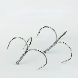 Fishhooks 10pcs/działka haczyk haczyk wysoko węglowy haczyka tonów wysokich Trzy haczyki kotwicy Anzuelos de pesca mar potrójne haczyki z kolanami