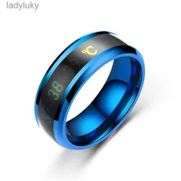 Solitaire Ring New Smart Sensor Body Temperature Rings Cheap Sale Titanium Steel Men Women Classic Wedding Statement Jewelry Gift 240226