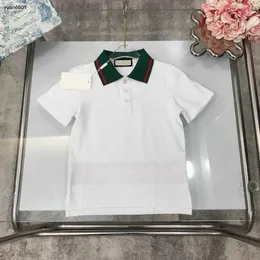 人気の子供ポロシャツTシャツバックストライププリントベイビーTシャツサイズ100-150夏の男の子半袖コットンガールラペルティー24feb20