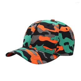 Ball Caps Men Hat Adjustable Comfortable Breathable Trendy Unisex Daily Wear Polyester Camouflage Print Baseball Outdoor Supply