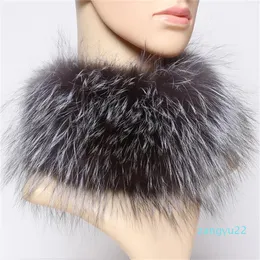 Authentic Fur Scarf Headbands Winter Women Genuine Fur Ring Scarves Neck Warmer Elastic Natural Real Mufflers