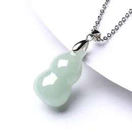 목걸이 Jiale/HandCarved/Natural Ice Species Jade Fulu Emerald Necklace 펜던트 남성을위한 고급 보석 액세서리 여성 커플 부적